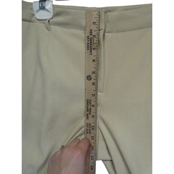 Coldwater Creek‎ Dress Pants Size P12 Tan Khaki Petite Very Soft - Picture 4 of 6